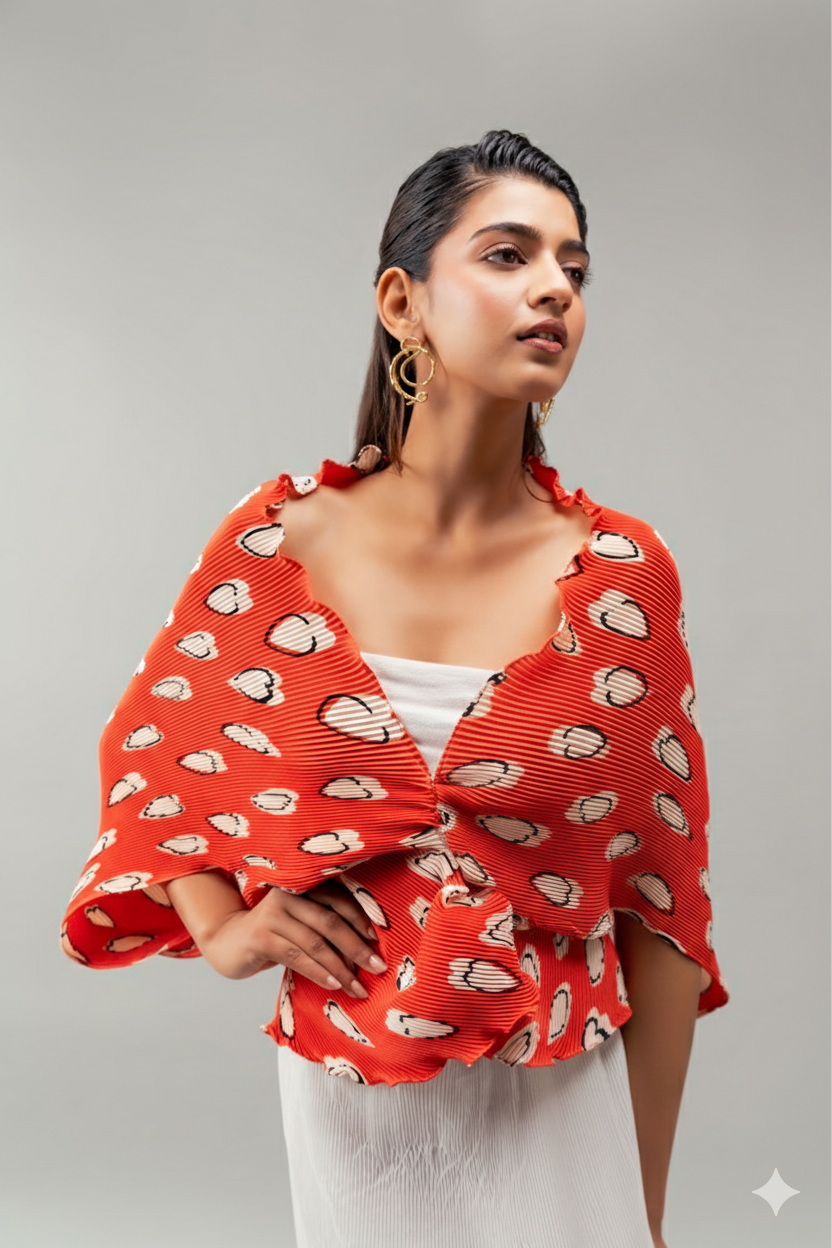 red warm hearts cover up set