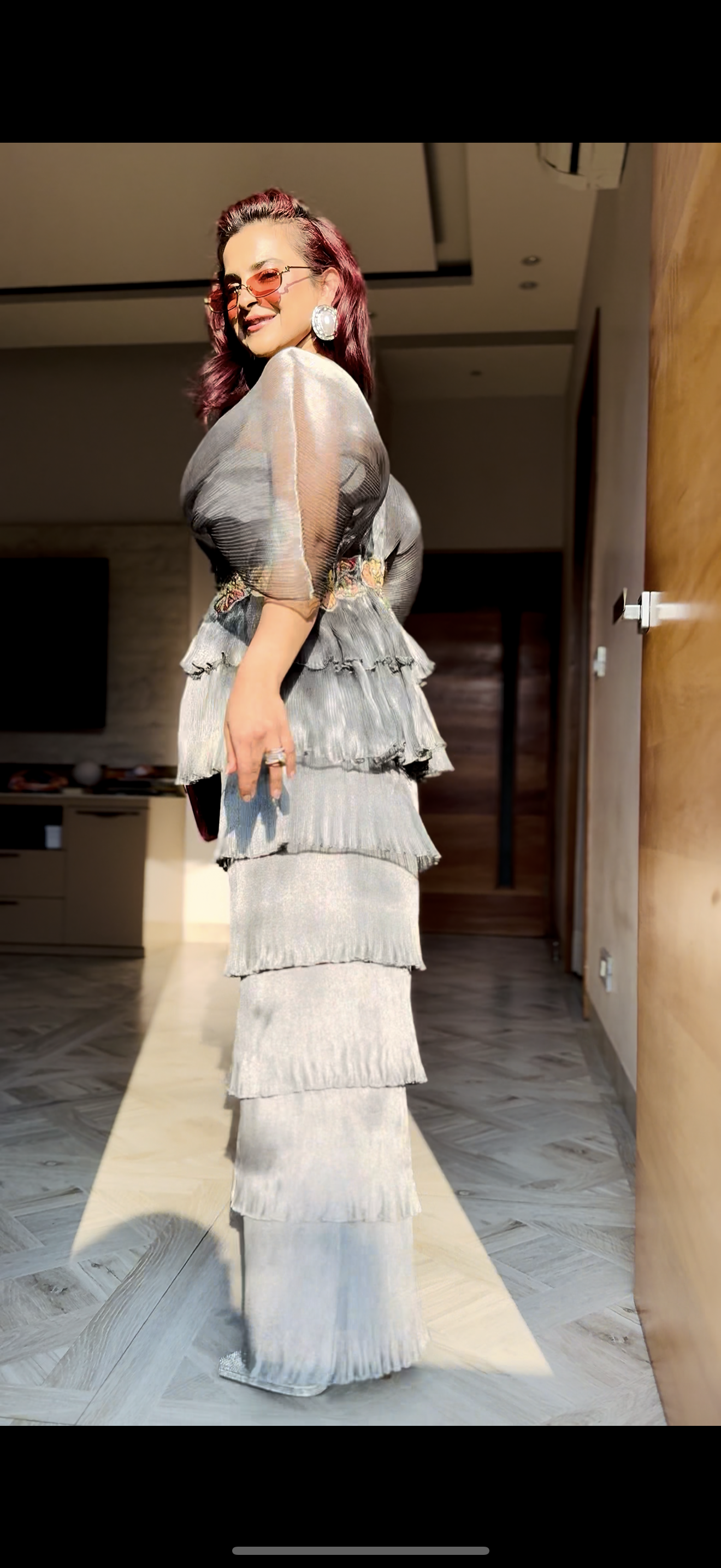 Silver embroidered moon with tutu skirt