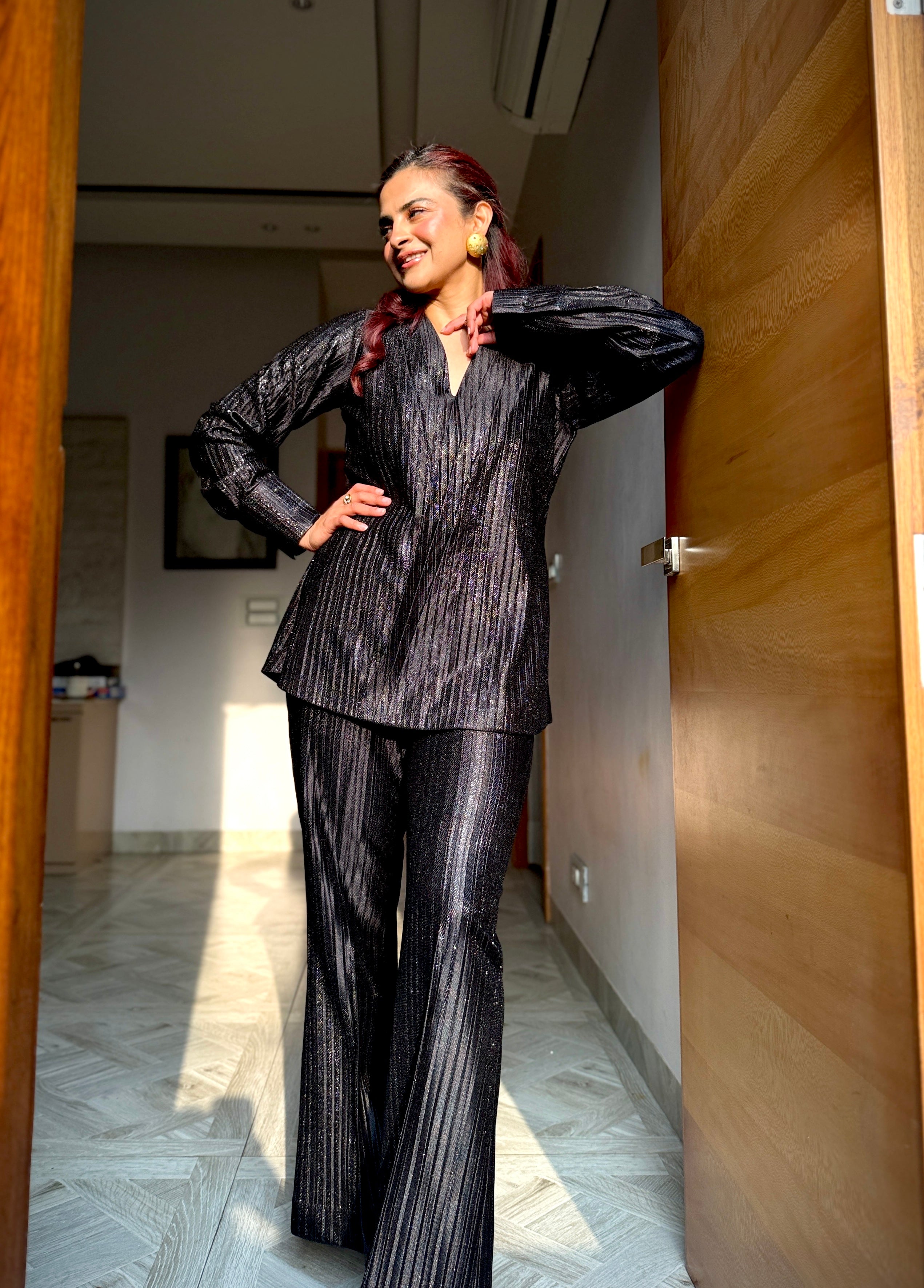 Star Noir Co-ord Set in Black