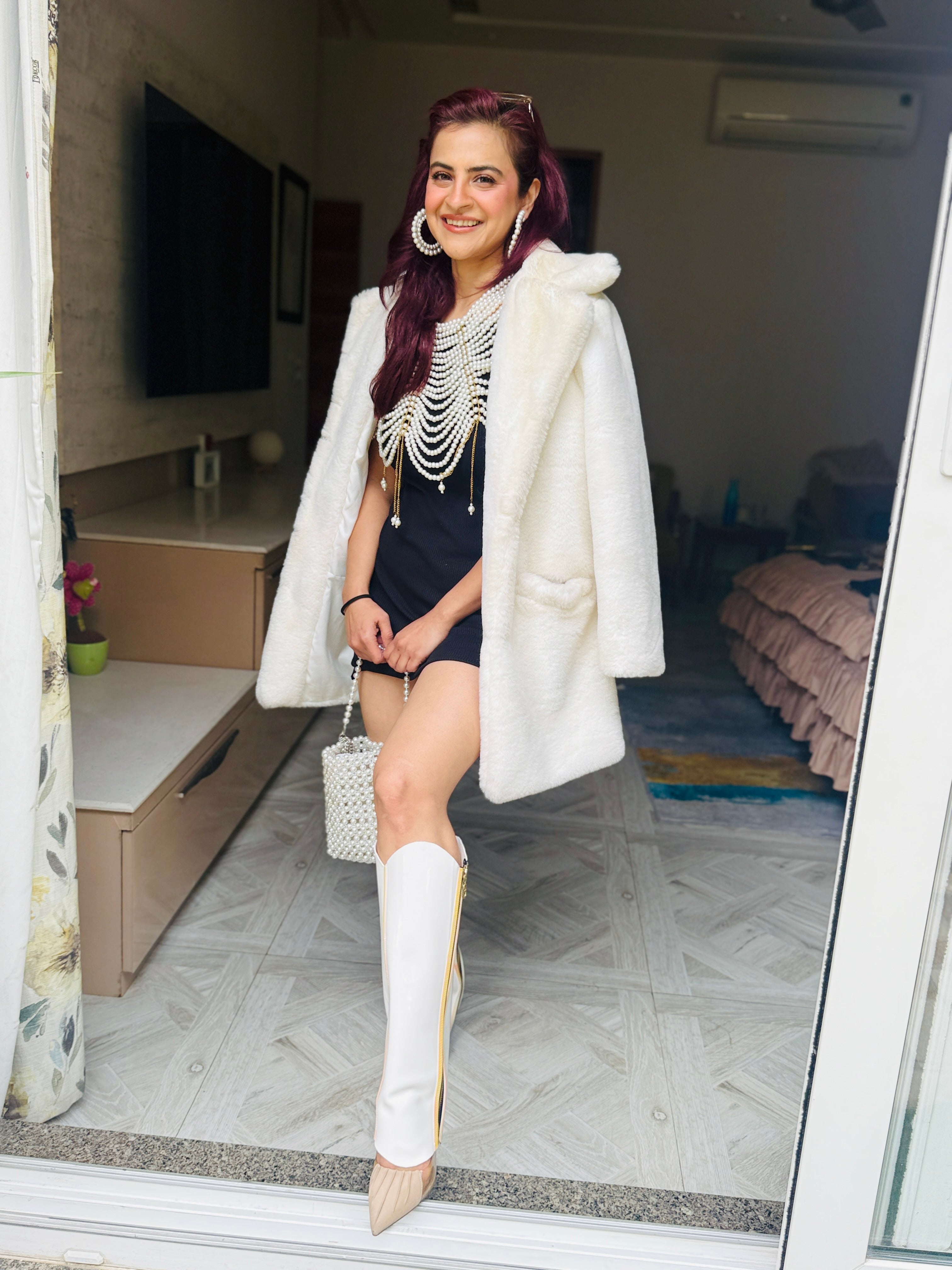 Polar Glow Boot Shafts in White