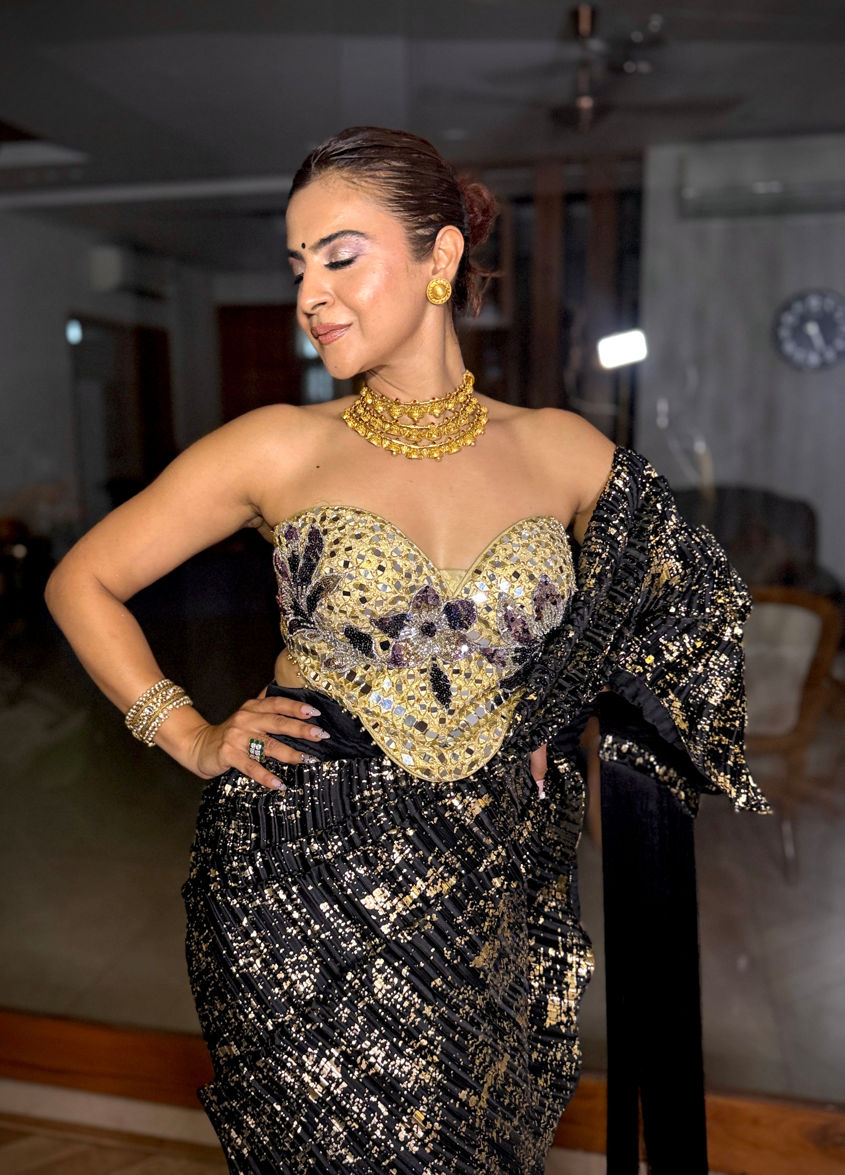 Roohani Drape Saree with corset Blouse