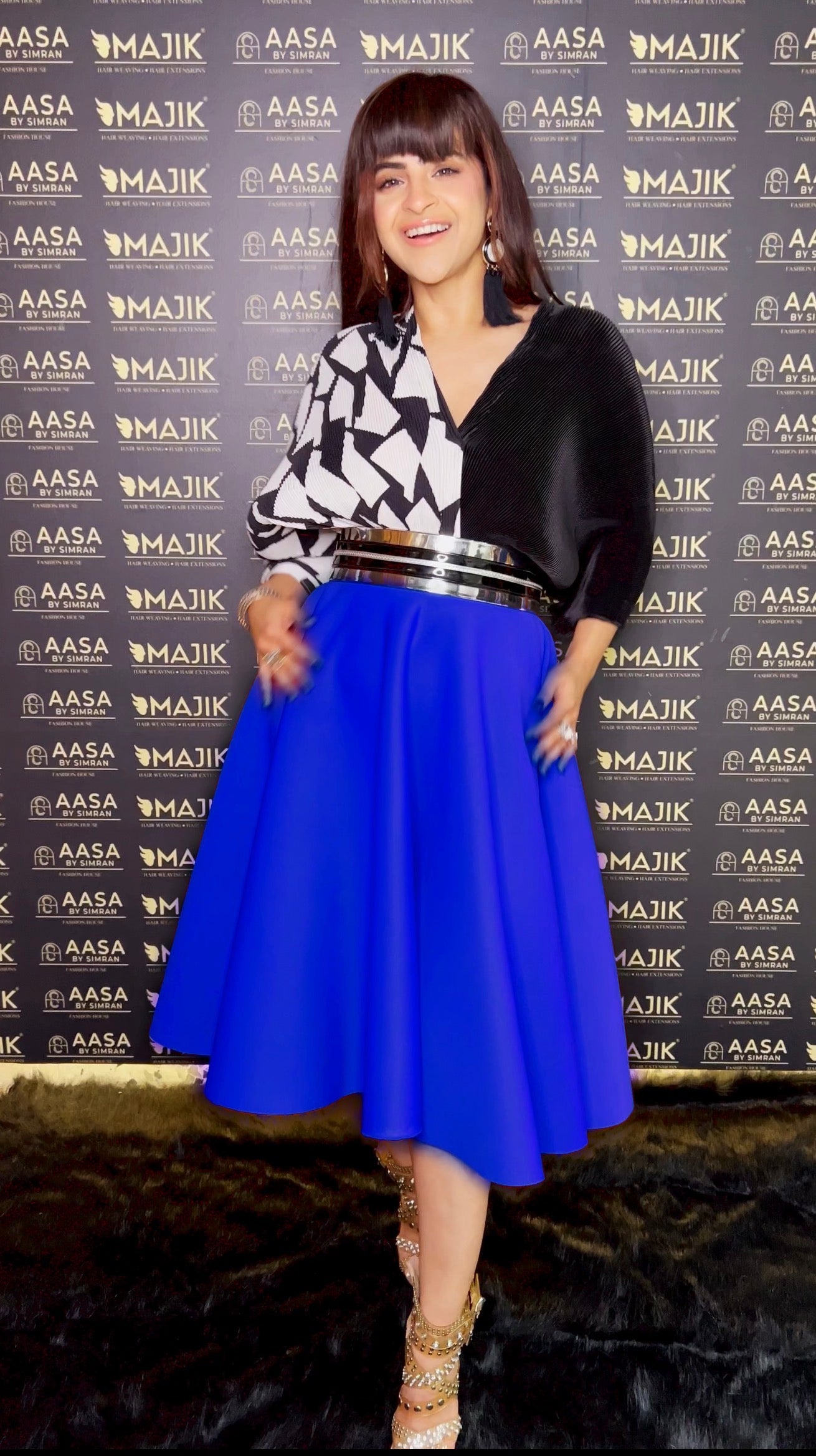 Electric Monochrome in Blue , Black and White