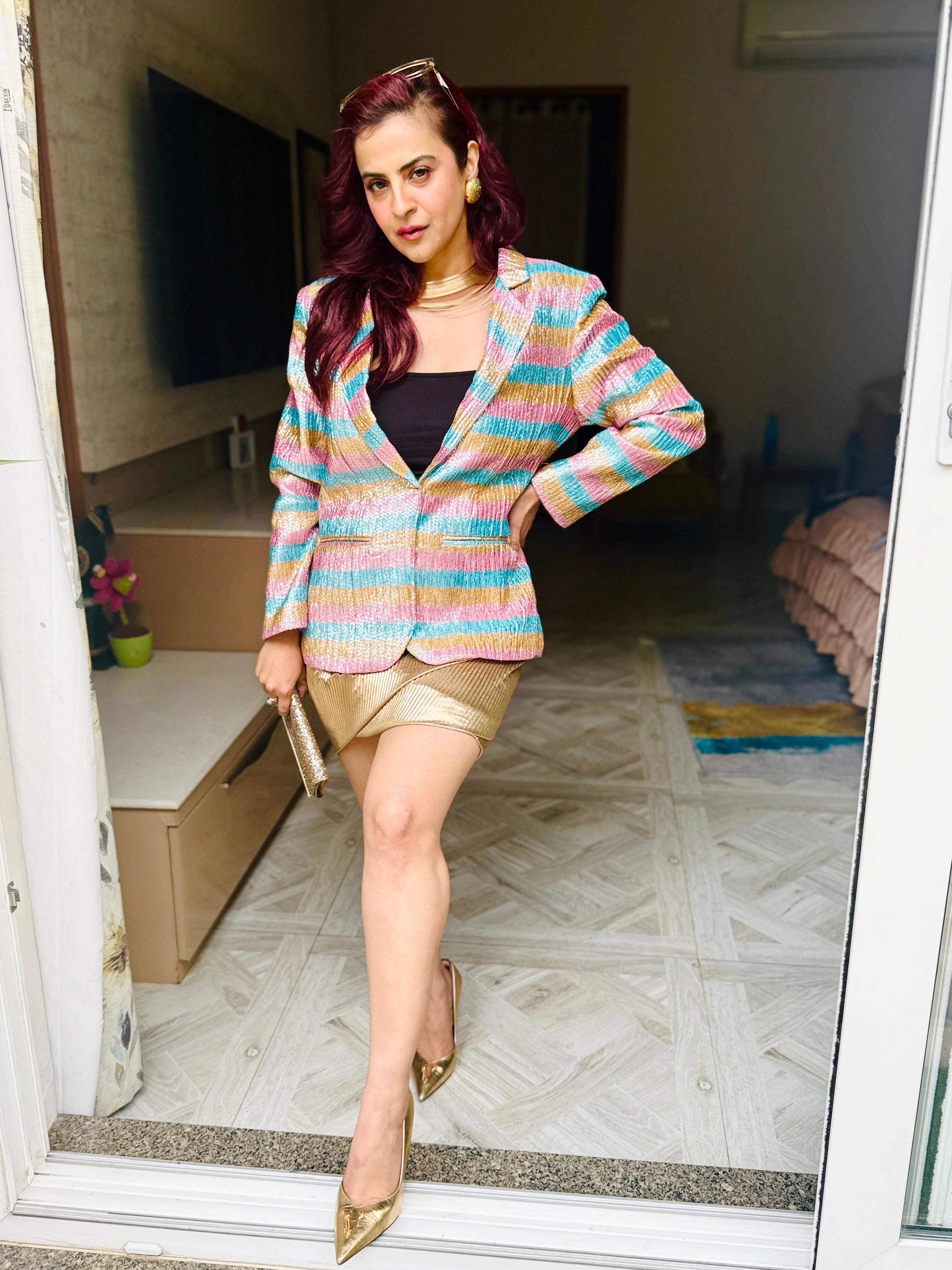 Striped Blazer Dress