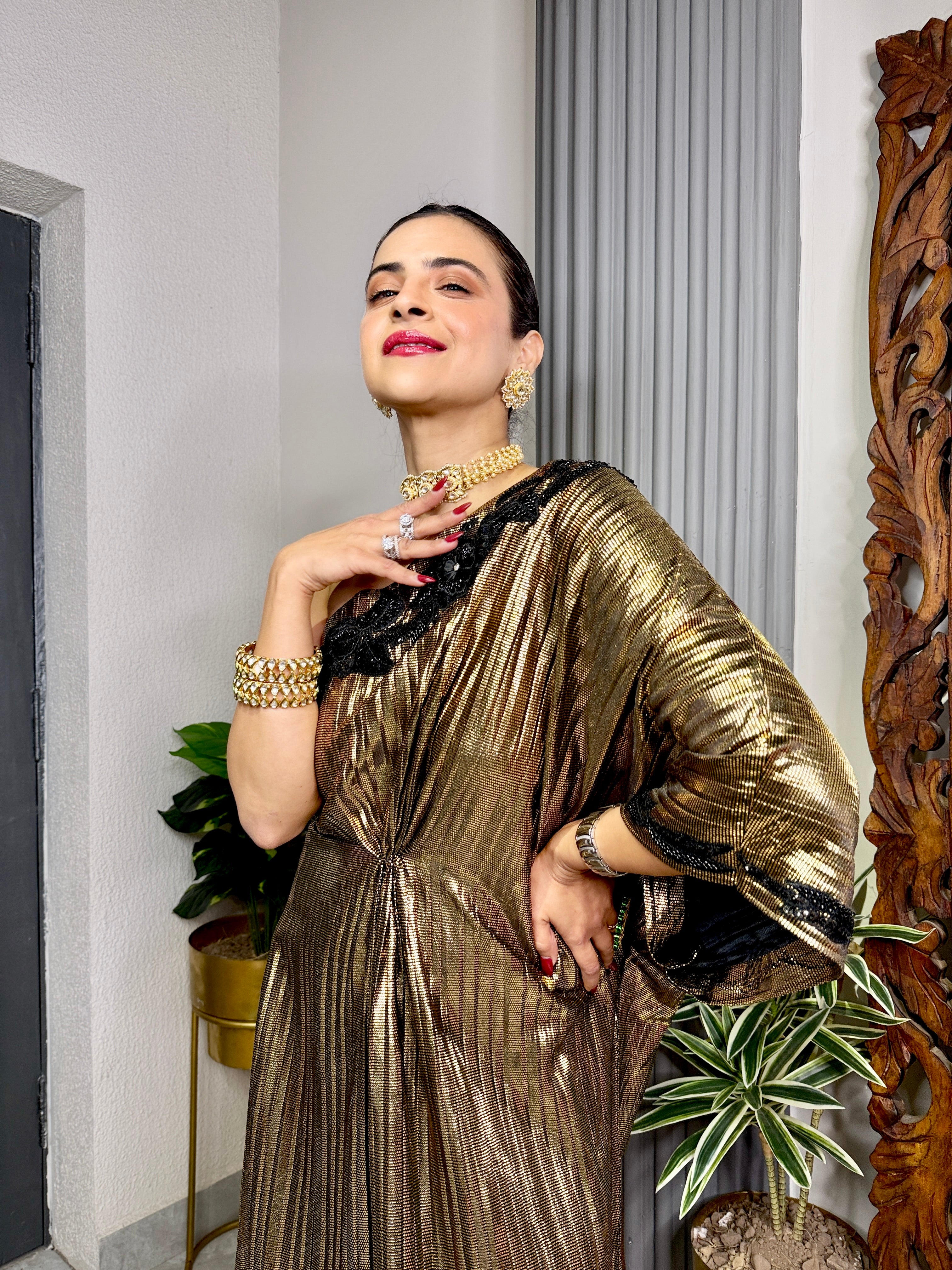 Renaissance gold drape kaftan