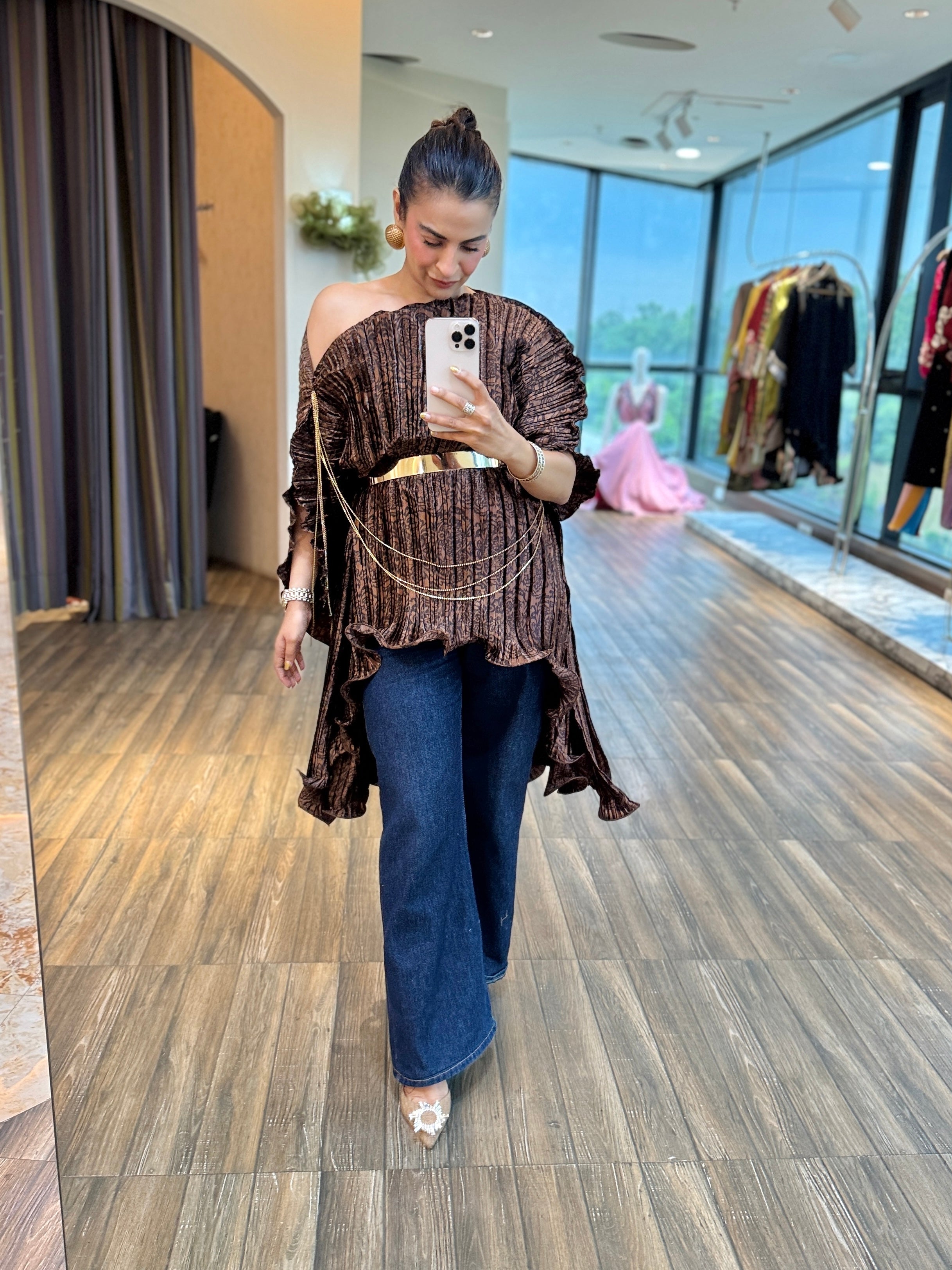 Burnt Auburn moon kaftan