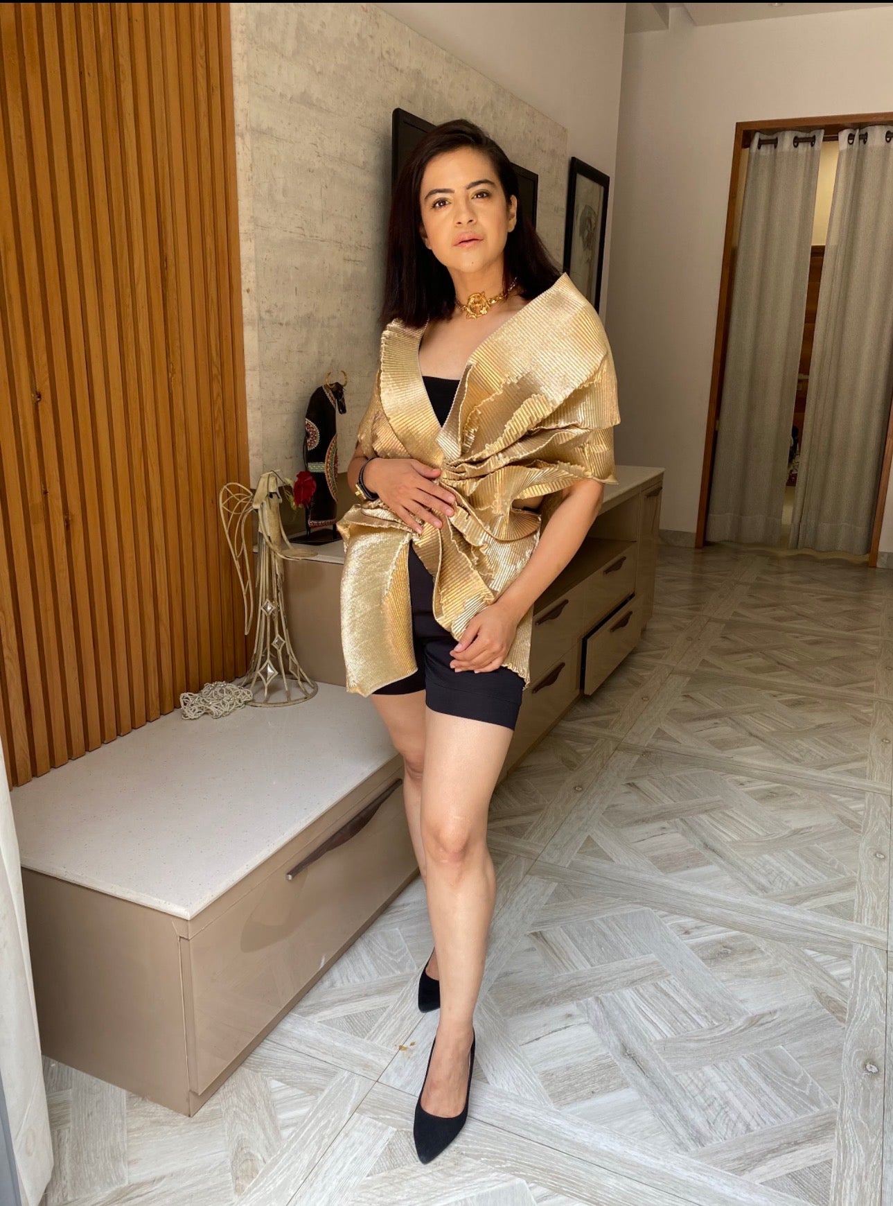 Sona Chandi multidrape pant set