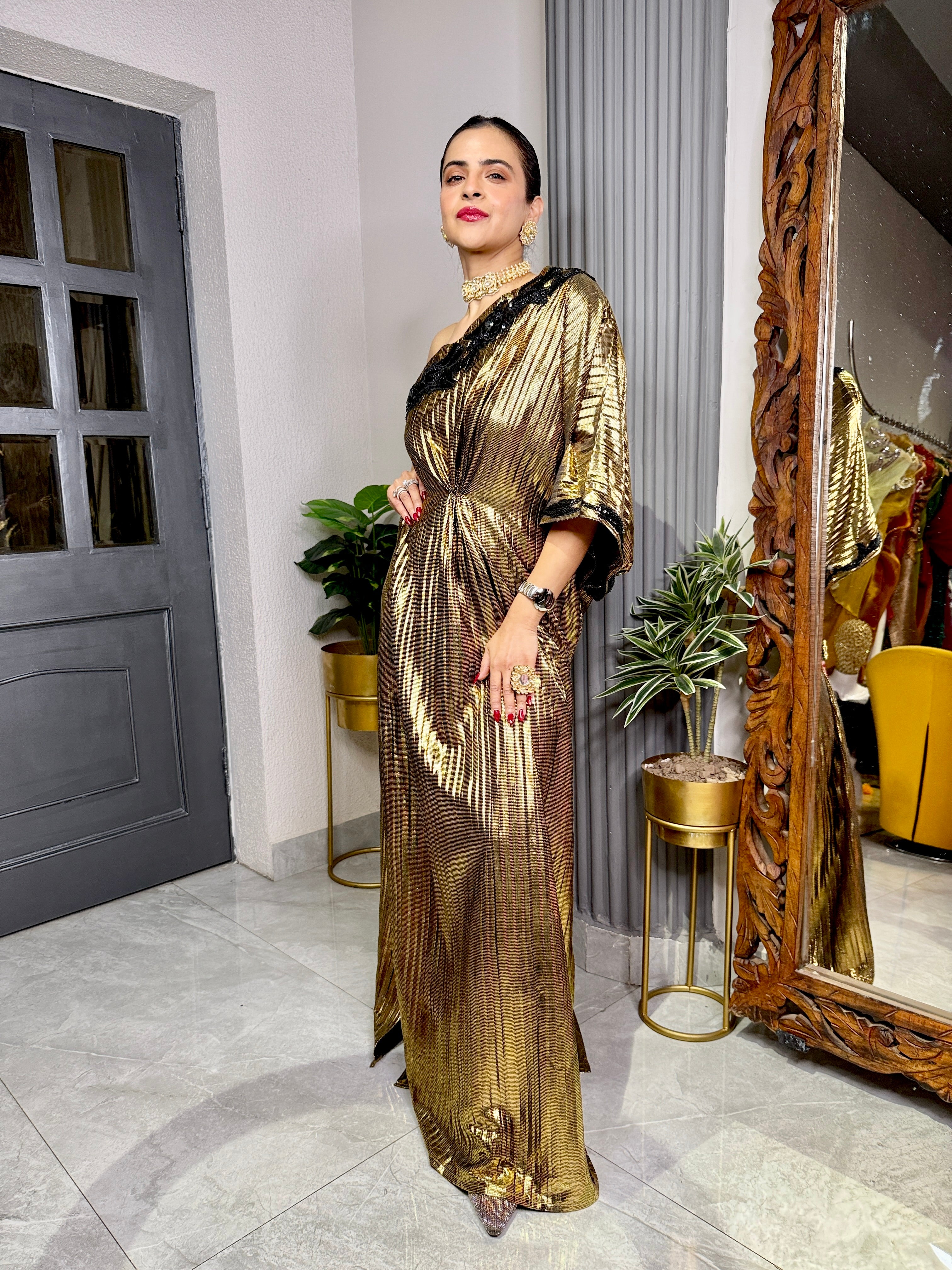 Renaissance gold drape kaftan