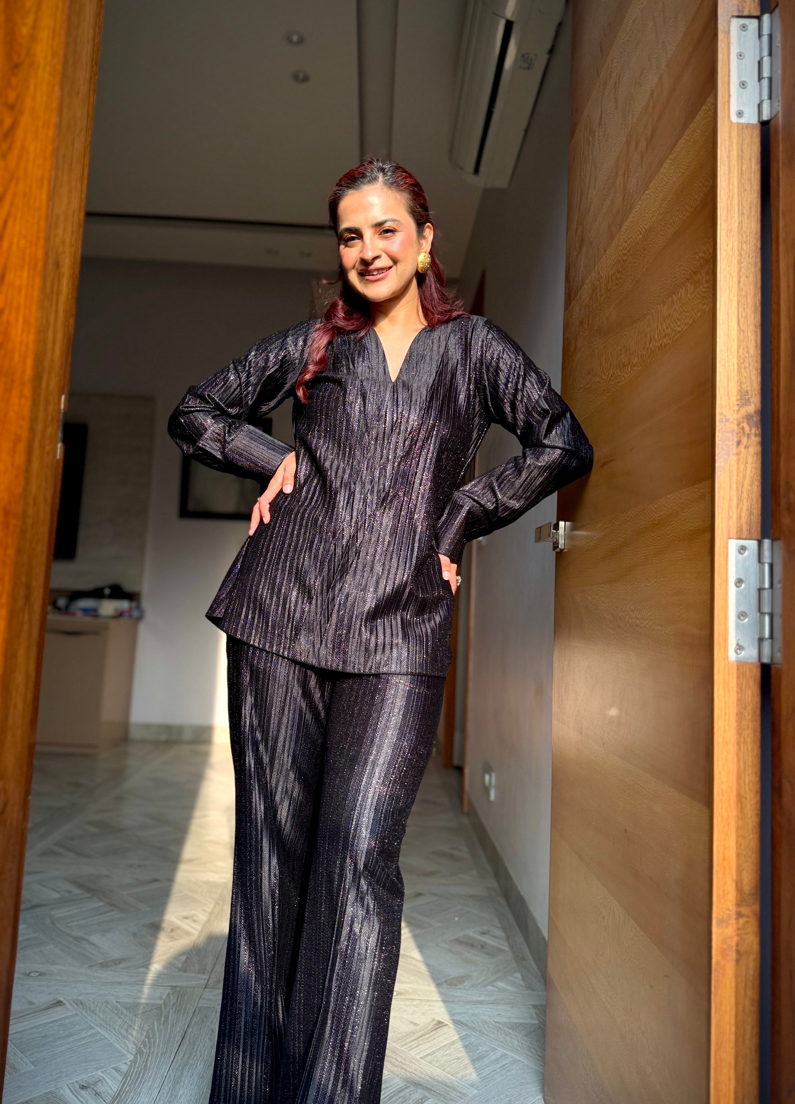 Star Noir Co-ord Set in Black