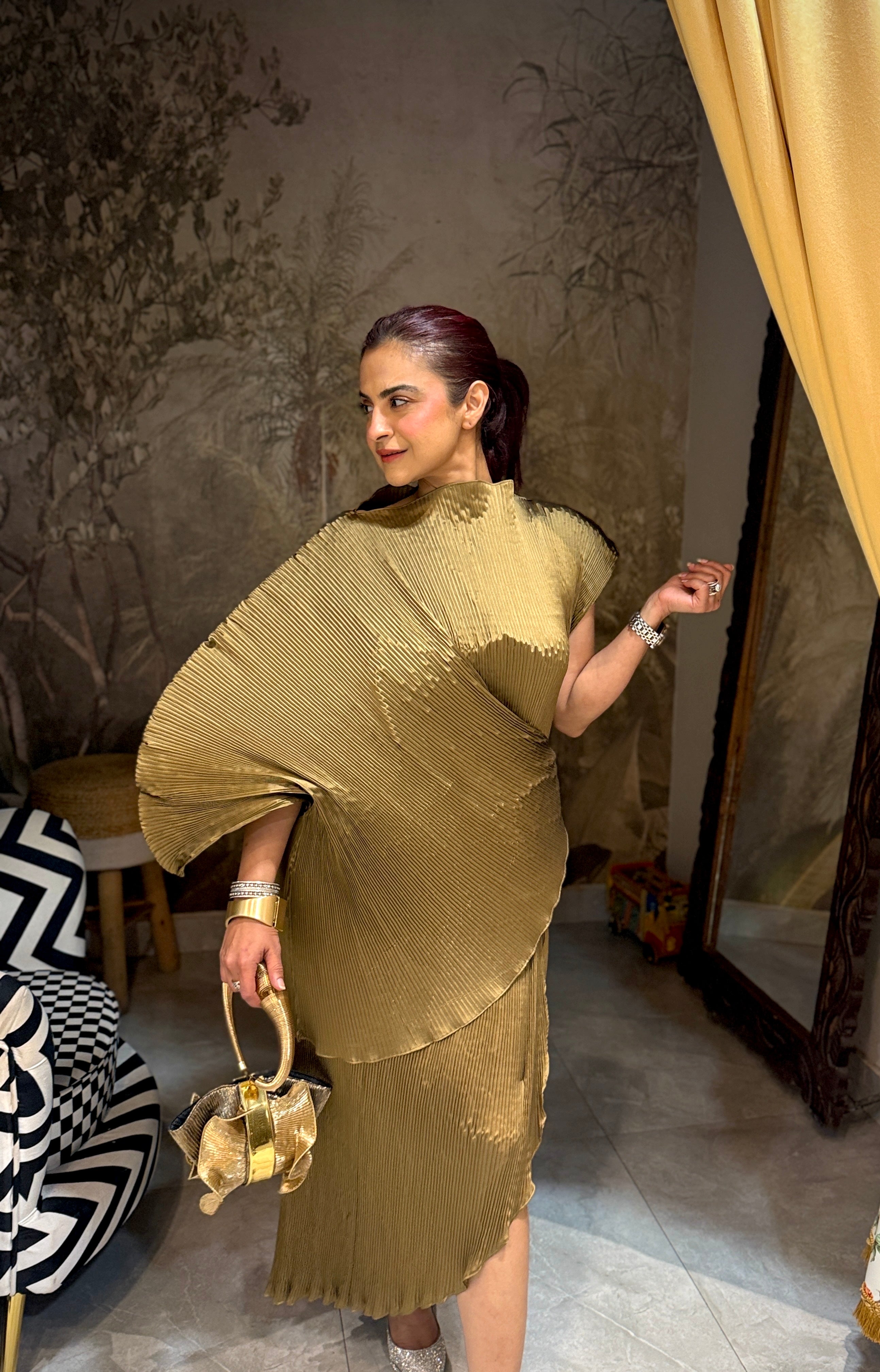 Olive Dusk Buckle Lunar Bloom Top in Olive