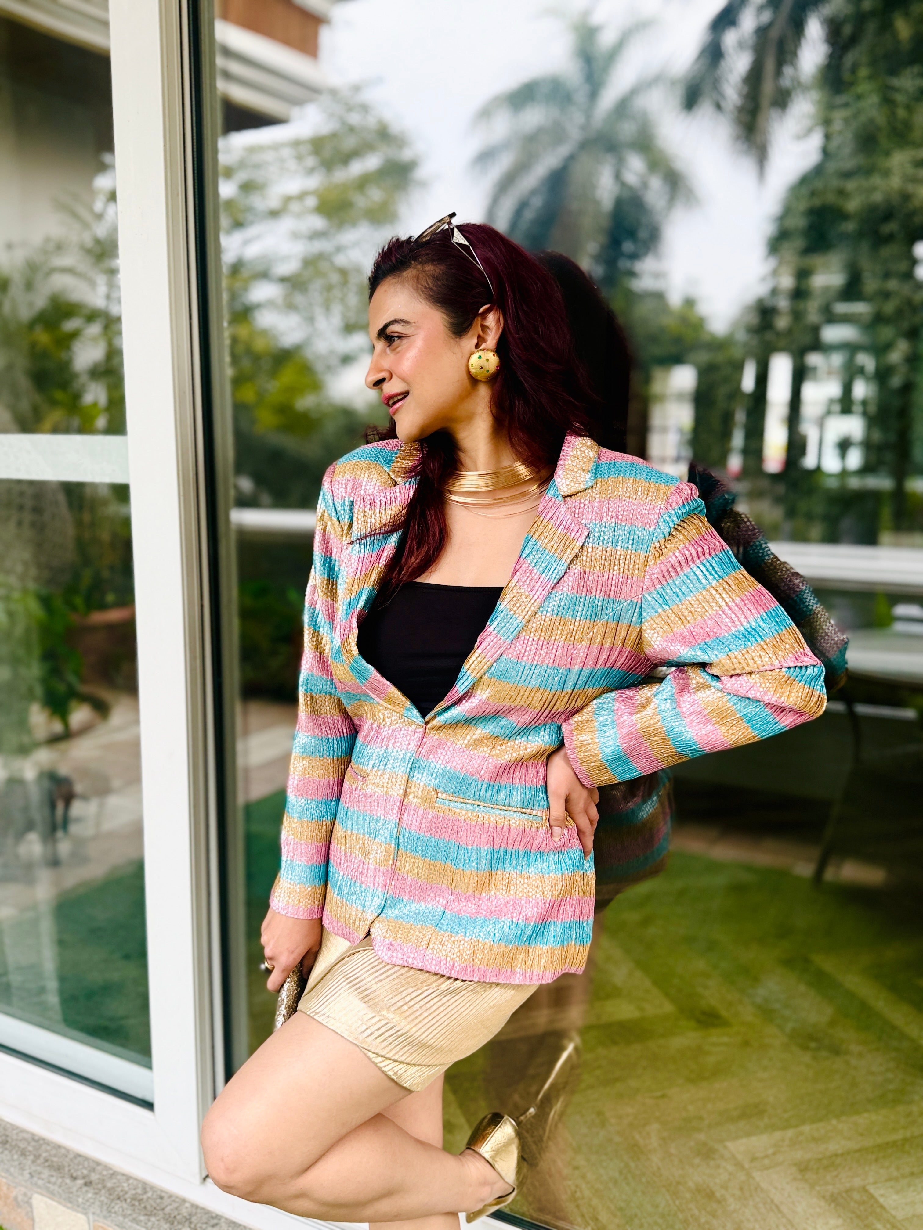 Striped Blazer Dress