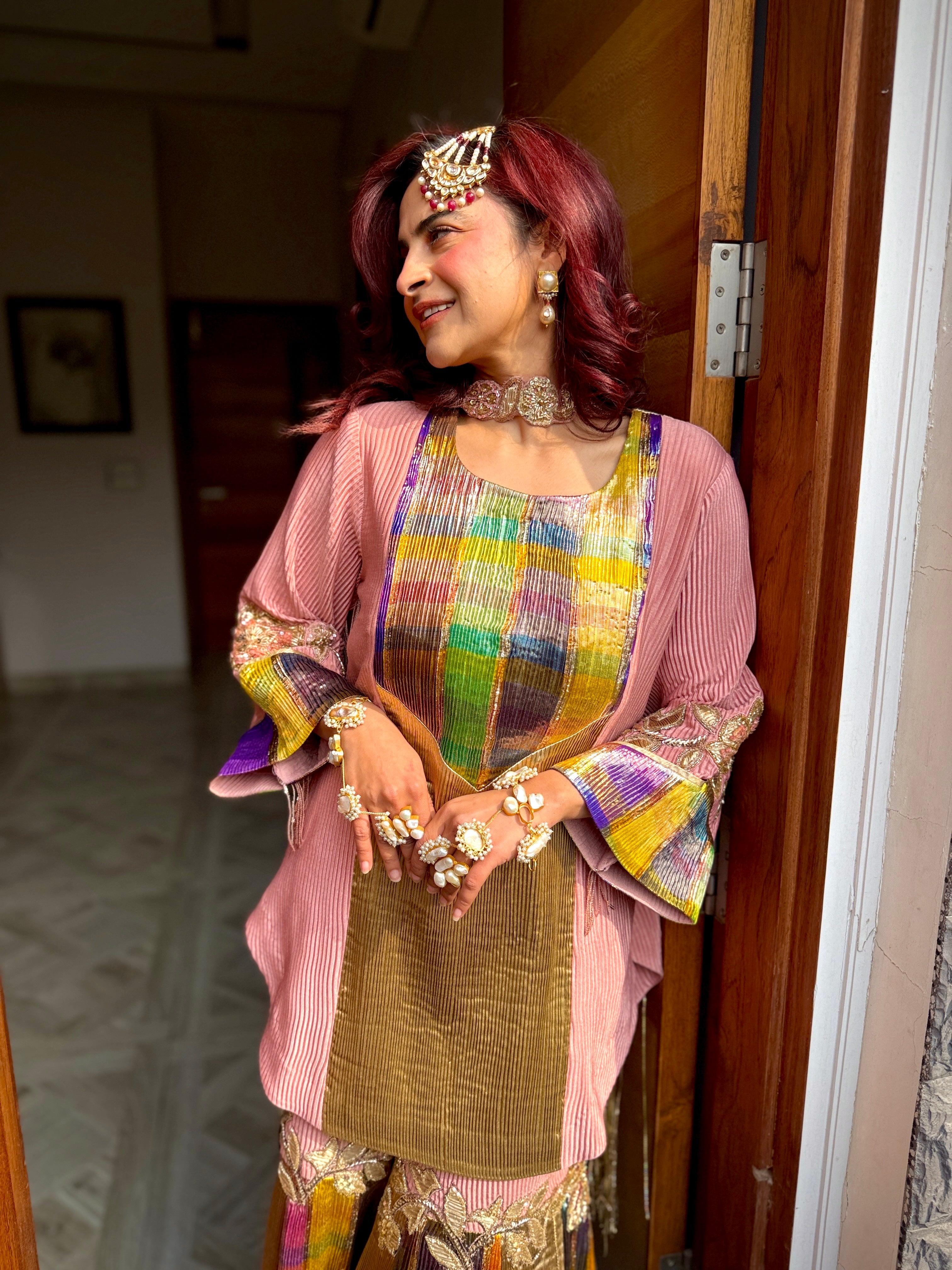 Rose Zari Garara Set in Pink