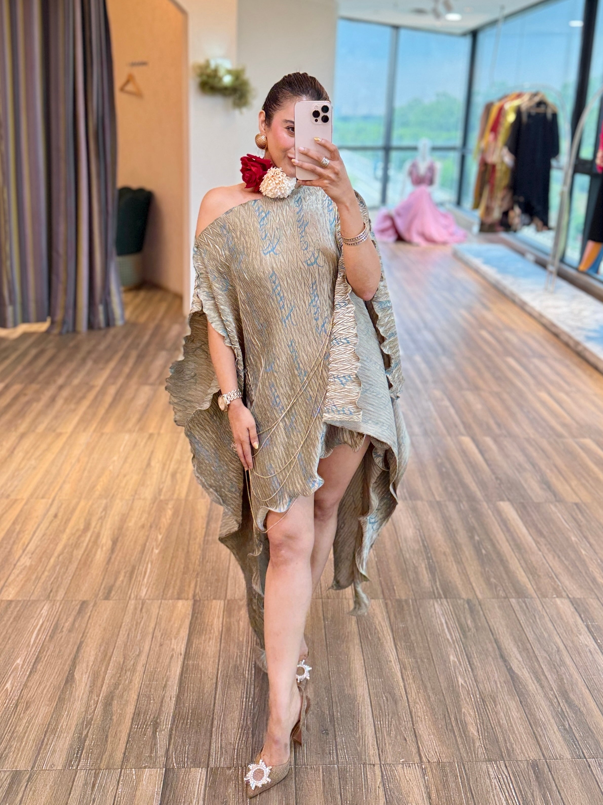 Victorian teal moon kaftan