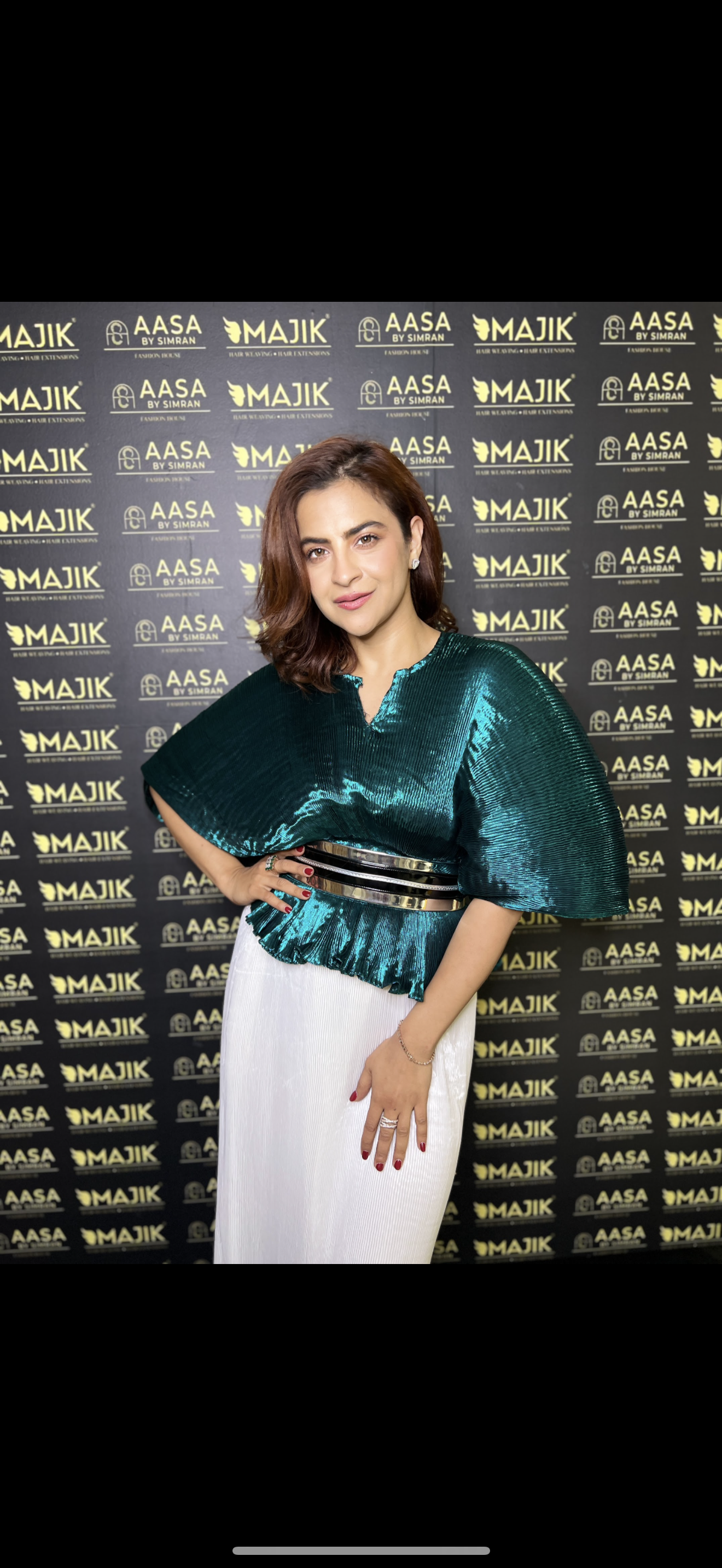 Aqua shimmer moonlift  skirt set