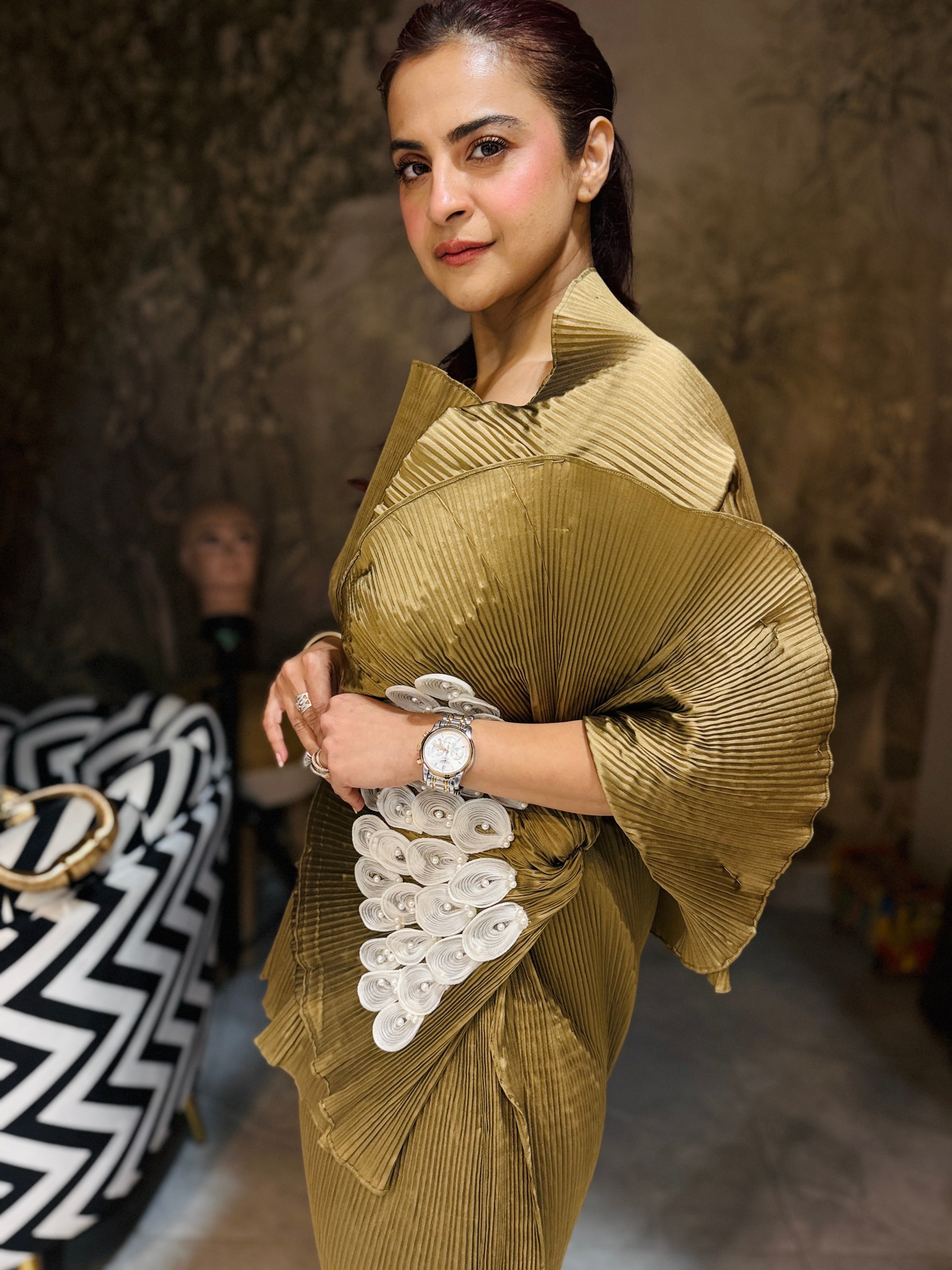 Olive Dusk Lunar Bloom Top in Olive