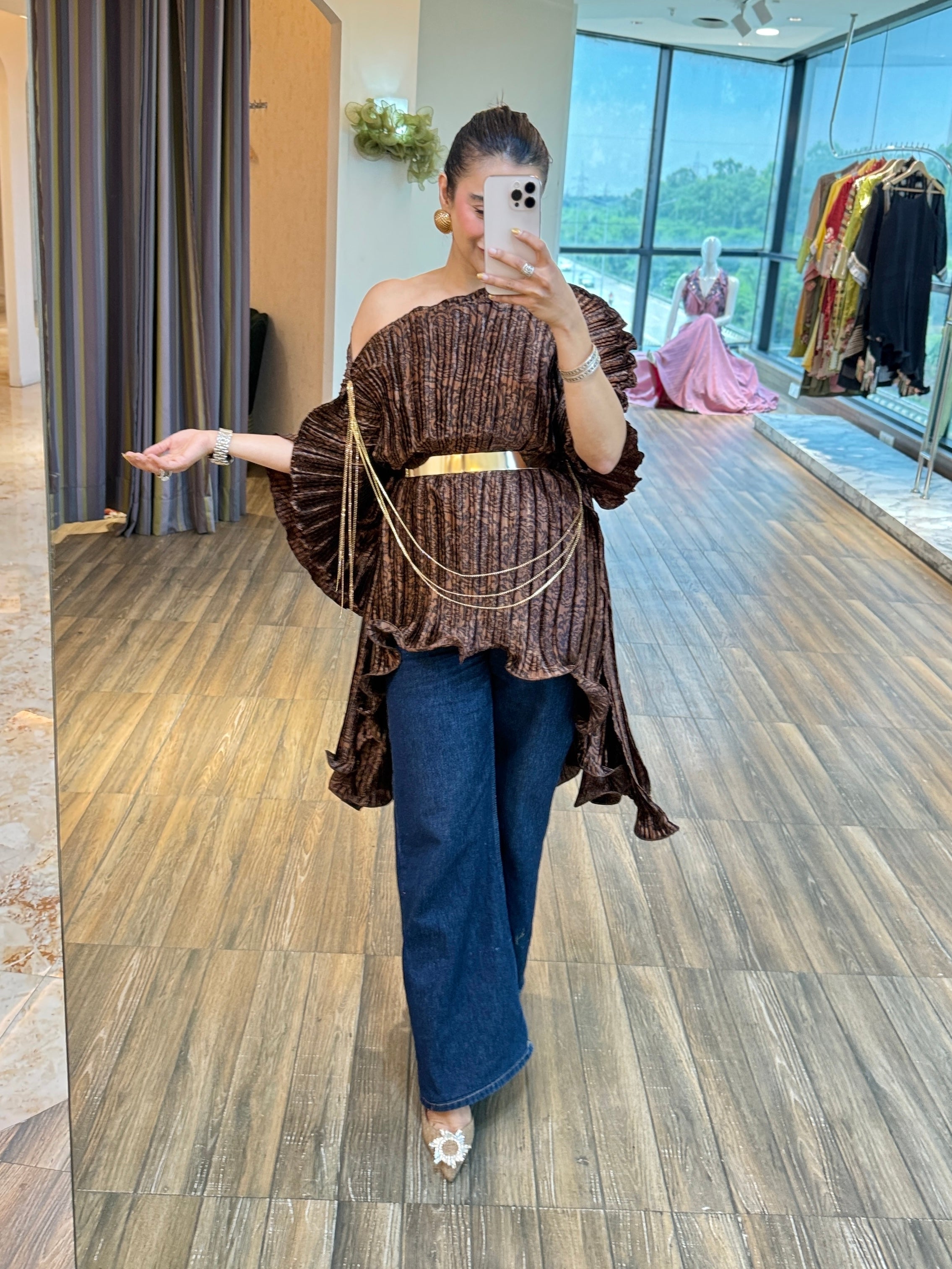 Burnt Auburn moon kaftan