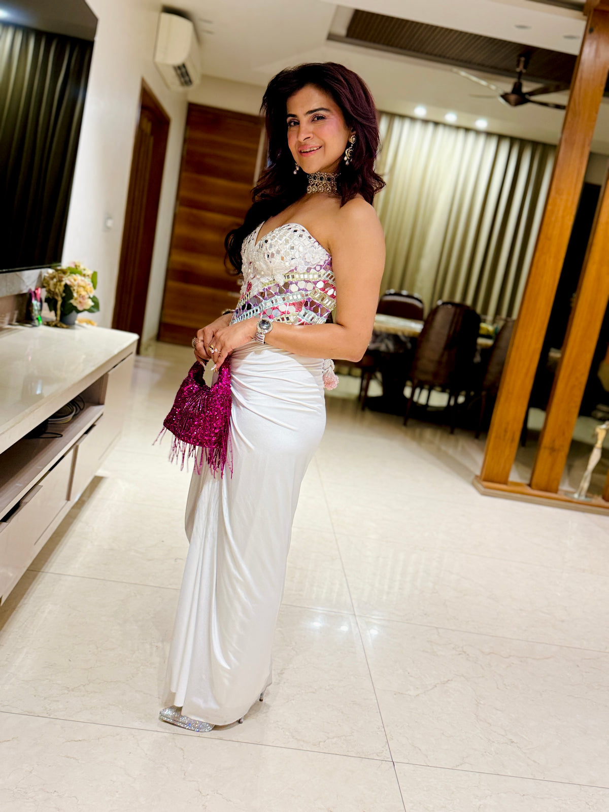 AADA corset set in white