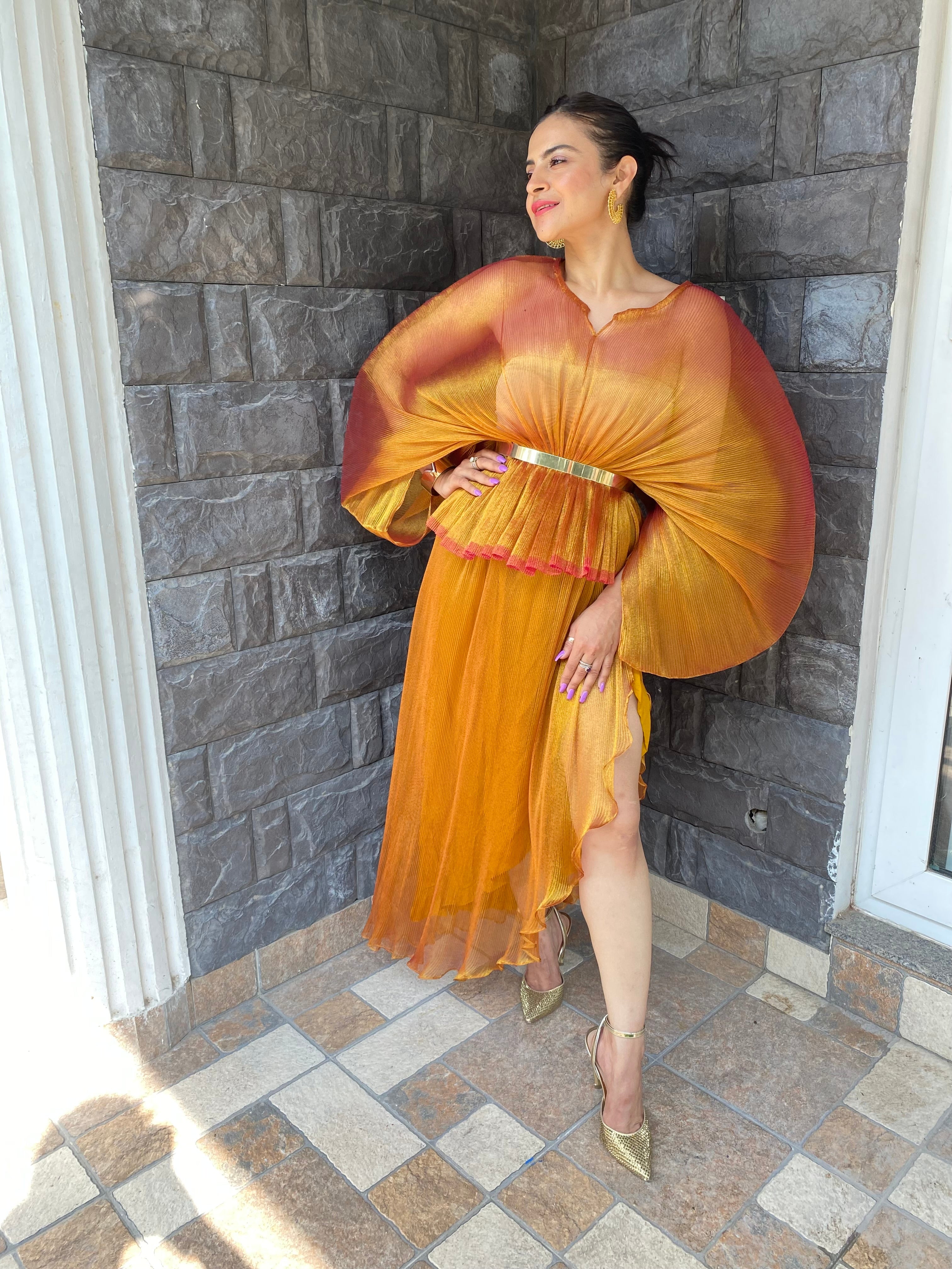 Moon Lift Dhoti Skirt in Sunset