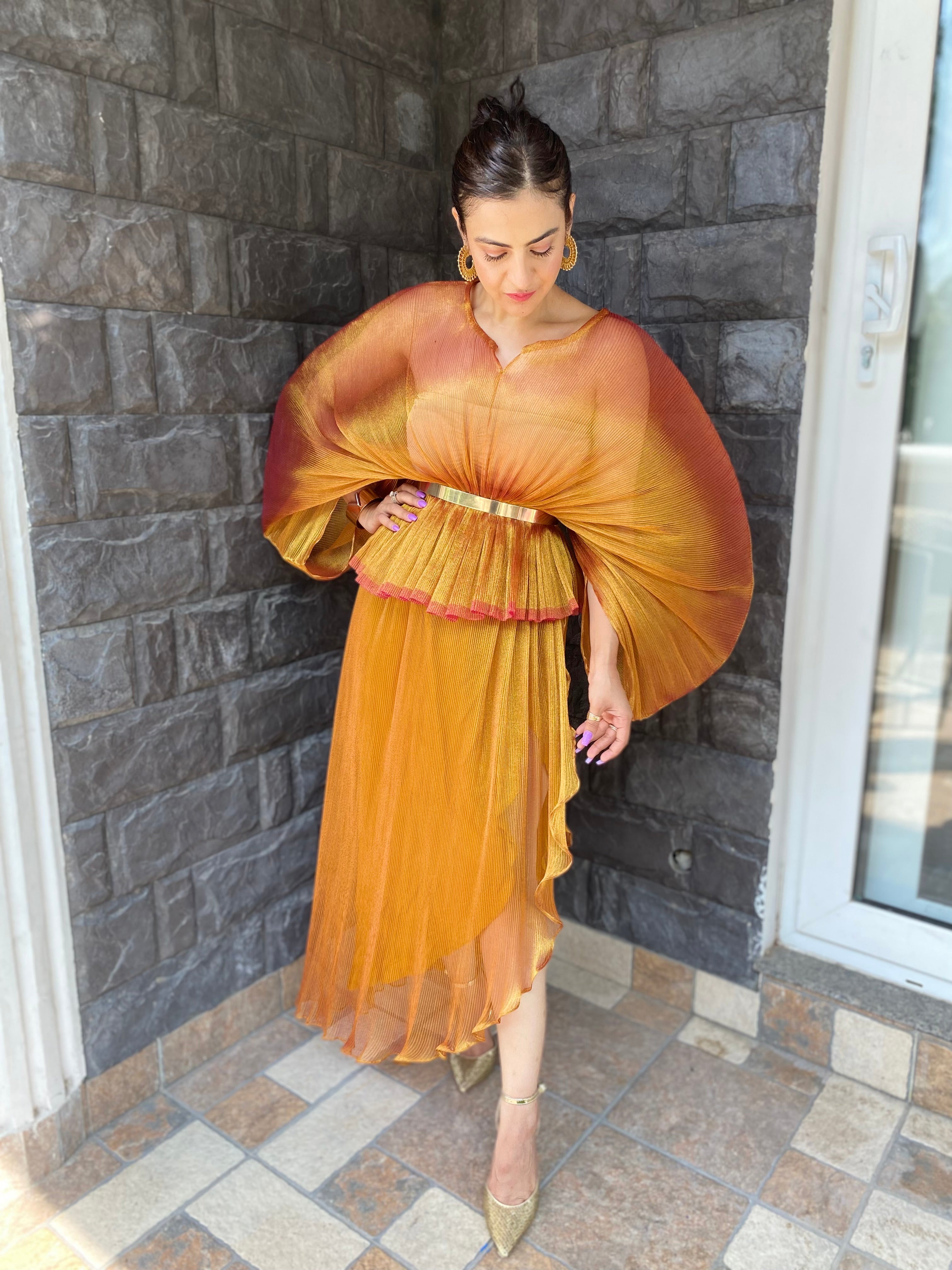 Moon Lift Dhoti Skirt in Sunset