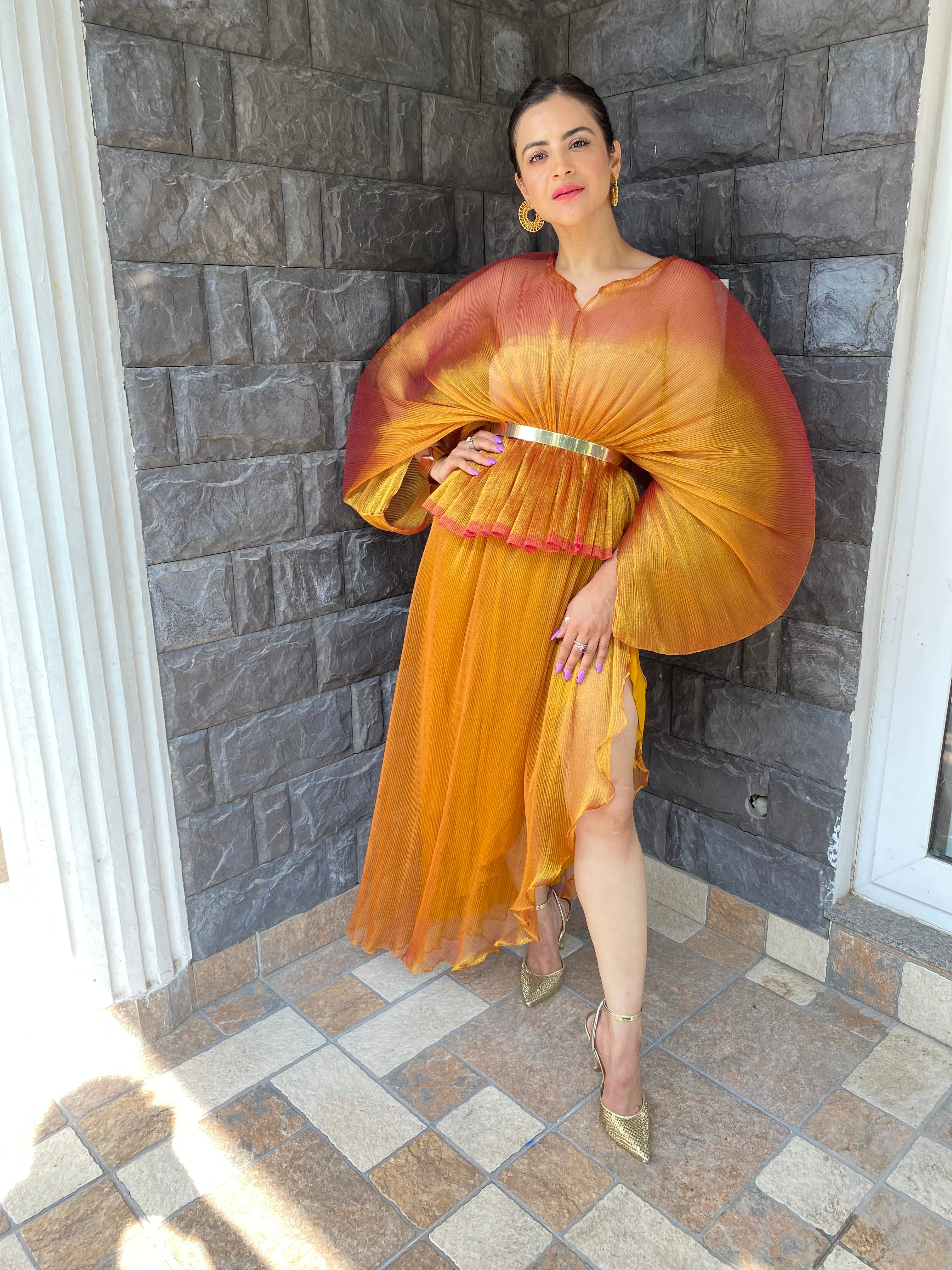 Moon Lift Dhoti Skirt in Sunset